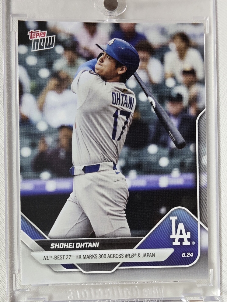 2025 TOPPS NOW 탑스 나우 오타니 쇼헤이 미일 통산 300 홈런 LA 다저스 MLB 야구 스포츠 포토 카드