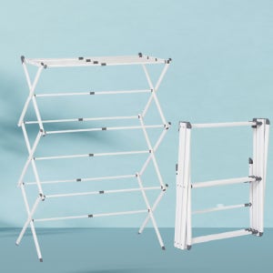 TLB 이지폴 튼튼한 접이식 빨래건조대 3단 길이조절 경량 프레임