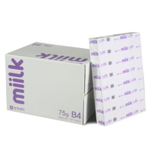 밀크 복사용지 B4 75g 1박스 2500매