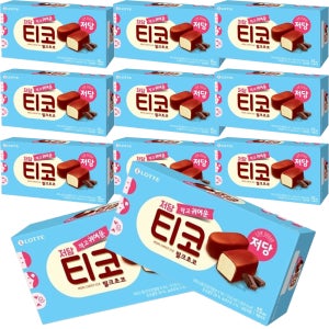 저당 티코 미니 초코 아이스크림 롯데 6개