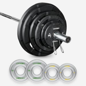 바디엑스 우레탄 중량원판 탑구구 바벨 헬스 플레이트 107.5KG세트 KG당 4000