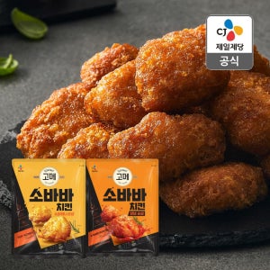 소바바치킨 순살패키지(소이허니순살 양념순살) 375g 4개 모음