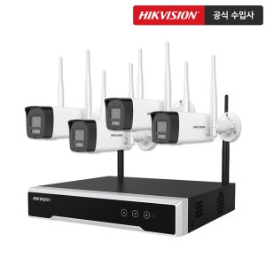 하이크비전 실외 WI-FI 2MP FHD CCTV [2.8mm 카메라4개+NVR+HDD]
