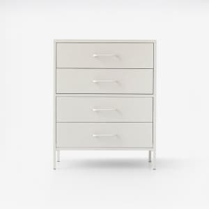 [철제] 피도르 캐비넷 체스트 수납장 4단 8001015 800x400x1015mm, 4단, 크림 7397.2314