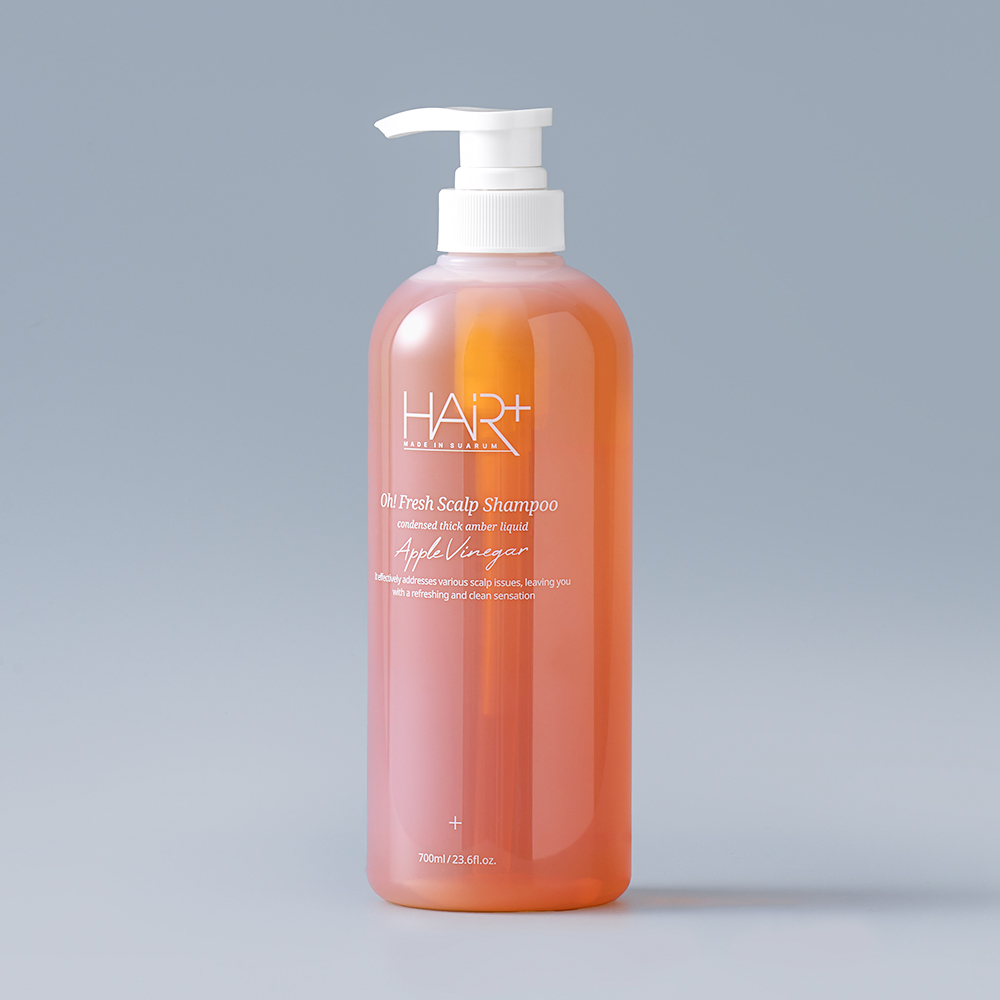 헤어플러스 오프레시 애플비니거 헤어식초 약산성 지성두피 쿨링 탈모 비듬샴푸 700ml
