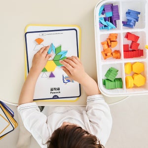 아띠래빗 자석 칠교 놀이 자석블럭 유아 장난감 놀이판 2P 퍼즐 128PCS