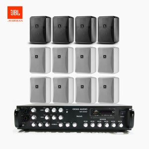 120평 매장스피커 JBL 25-1 고급 카페 벽걸이 스피커 앰프 세트