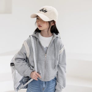 지안클로버 가을 컷팅 후드집업 유아 키즈 주니어 크롭 자켓 데일리룩 등원룩