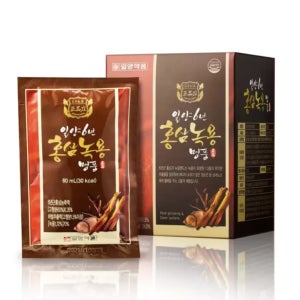 일양약품 6년홍삼 녹용 60ml x 30포 마카 녹용 홍삼 함유 활력 증진 1일 1포