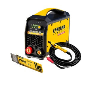 코리아나 아크 용접기 퍼포먼스 듀티 KH200 인버터 홀더 5m 어스 3m 알곤 MIG
