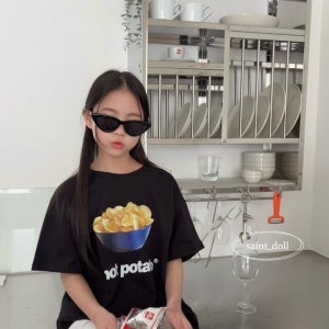 ( 바배 재고 S A L E ) 검정L 세인트돌 포테이토티 S-JXL