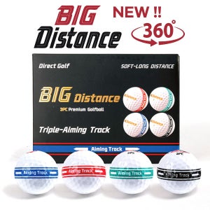[시즌맞이 행사 ~31일]빅 디스턴스 360도 에이밍 트랙 3피스 골프공 12개입