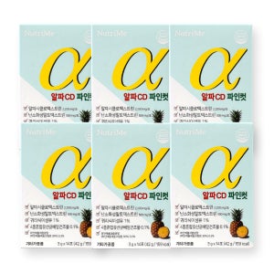 알파CD 파인컷 알파시클로덱스트린 유산균분말 식약청인증 파인애플 알파씨디 14포, 6개