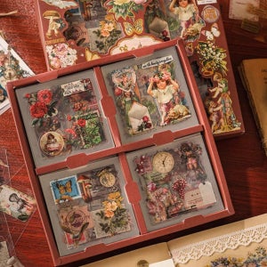 (100장) 빈티지 다꾸 스티커 스타터 씰스티커 레트로 탑꾸 폰꾸 폴꾸