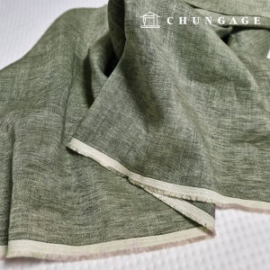 린넨원단 퓨어린넨 워싱 40수 무지 천 카키빛그레이