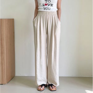 남녀공용 와이드 밴딩팬츠 폴리 여름 통바지 원데이핏 ONeday fit