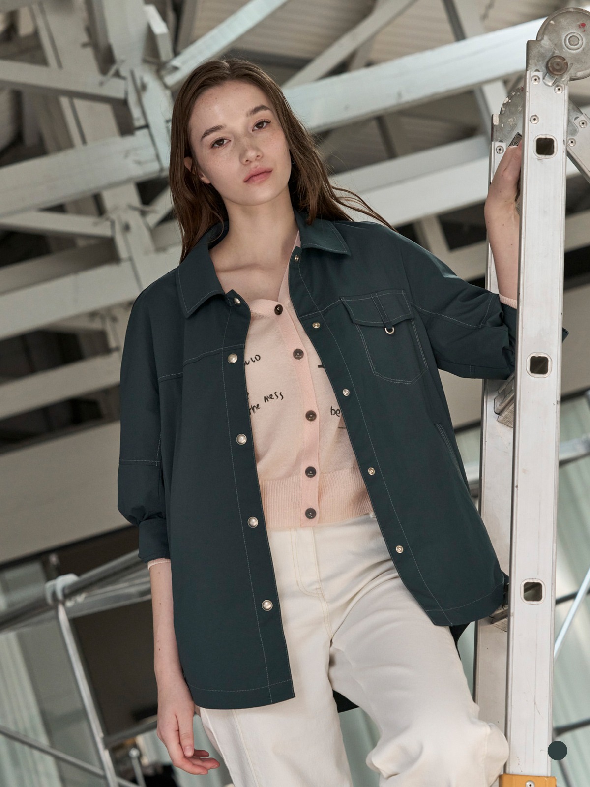 [올리비아로렌, 가을신상, 여성] 셔츠카라 홑겹 자켓 VOCFU5F7421