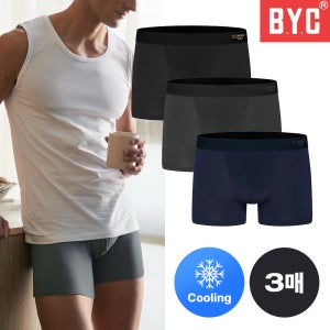 BYC 남성 팬티 보디드라이 냉감드로즈 3매입