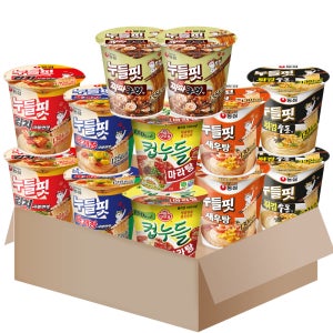 메리박스 누들핏1호 12개(튀김우동2+새우탕2+짜파구리2+육개장사발2+김치사발2+마라탄탄2)