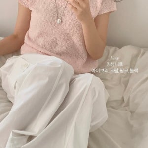 (SALE마지막1장)miel 미엘 키싱 니트 4col 썸머 부클 니트