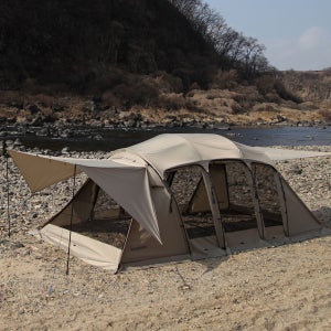 블루폴 리치필드 리빙쉘 텐트 터널형 쉘터 거실형 대형 장박 감성 캠핑텐트