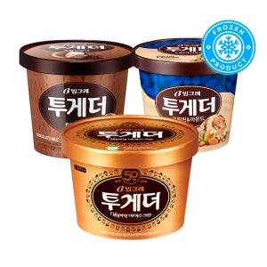 빙그레 투게더 퍼먹는 파인트 아이스크림 바닐라 딸기 아몬드 초코 3개