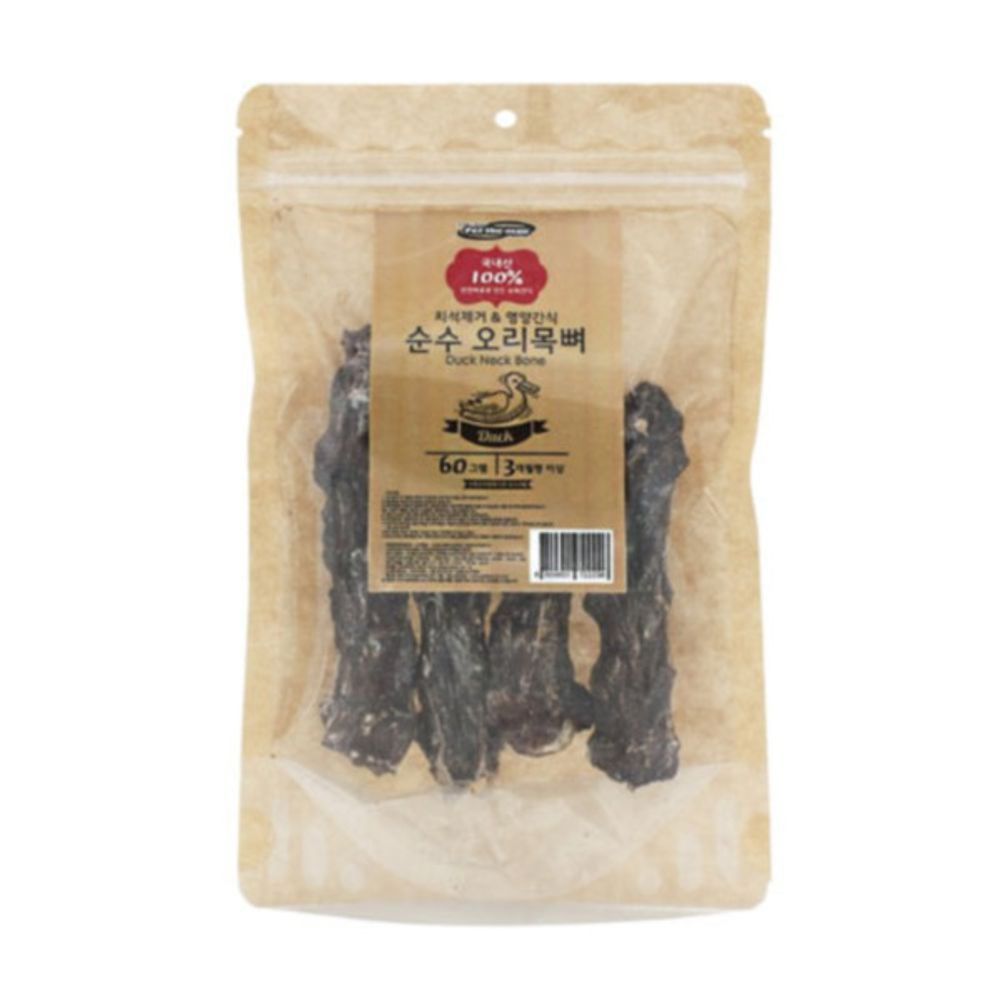 펫더맨 순수 오리목뼈 60g