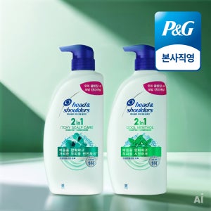 헤드앤숄더 2in1 샴푸 컨디셔너 겸용 800ml 가려운 두피케어 1개 + 쿨멘솔 1개