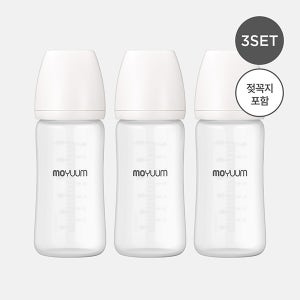 [모윰] 실리콘 코팅 유리젖병 240ml 트리플팩