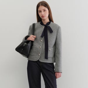 [던스트]CLASSIC TWEED JACKET MELANGE GREY_UDJA6C203G2