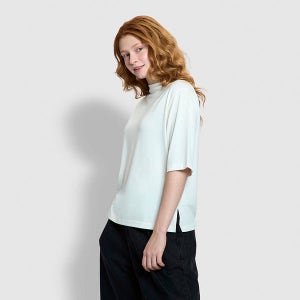 [JAJU/자주] 여 소프트 모크넥 5부 티셔츠 3종택1