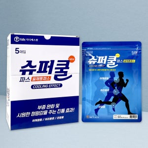 슈퍼 쿨파스 붙이는일체형 쿨 파스 5매입X 10팩 붙이는파프 쿨파프 근육통 어깨결림 상비약
