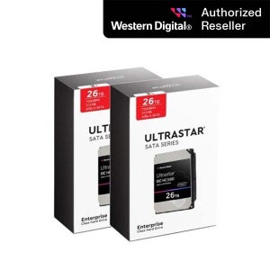 공식인증점 WD ULTRASTAR DC HC590 26TB 패키지 2PACK WUH722626ALE6L4 7200RPM/512MB/CMR