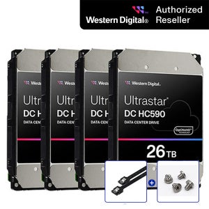 공식인증점 WD ULTRASTAR HC590 패키지 26TB 4PACK WUH722626ALE6L4