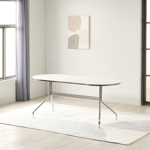 비안토 세라믹 실버엣지 4인 테이블 스테인레스 다리