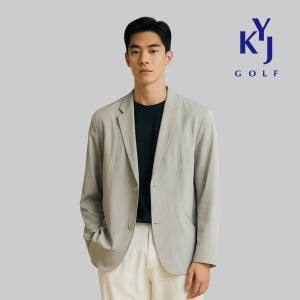 [김영주골프] 봄가을 투버튼 우븐 스트레치 스판 기능성 남성 골프 자켓 KPSMJK23