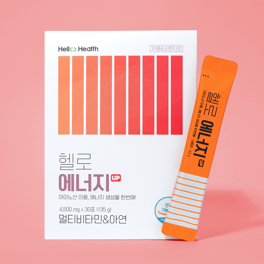 <b>헬로에너지</b> 비타민B 건강기능식품 30포 BCAA 아미노산 이용 이소 류신 발린