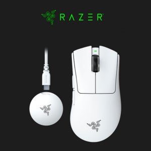 [레이저 코리아] 레이저 데스에더 V4 PRO 무선 게이밍 마우스 화이트
