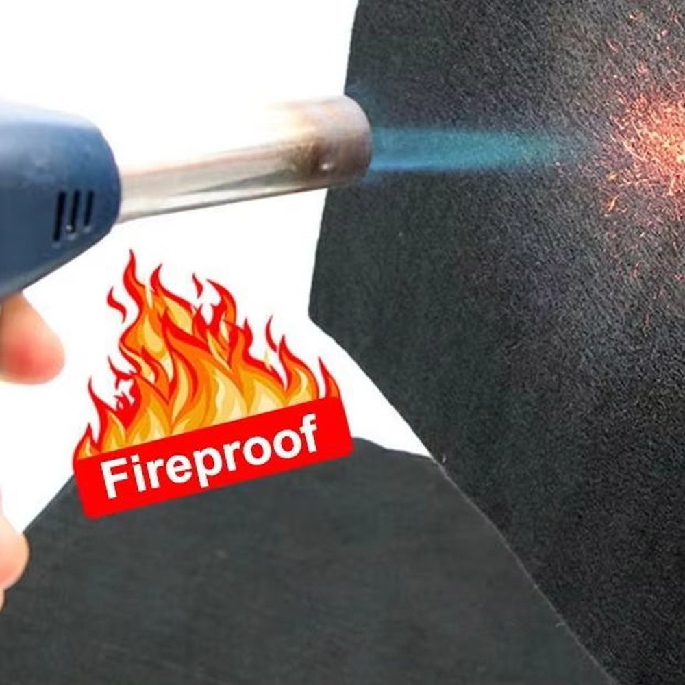 내열성 용접 담요 패드 재질 최대 1800 F 난연성 직물 탄소 펠트 검정색 소형 내화