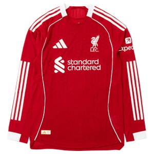 아디다스 리버풀 어센틱 긴팔 홈 유니폼 저지 25/26 선수 마킹 패치JV6445