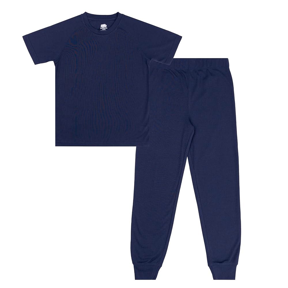 룸 보이즈 <b>릴렉싱</b> 컴포트 루즈핏 2피스 파자마 세트의 열매 Aquarium Green