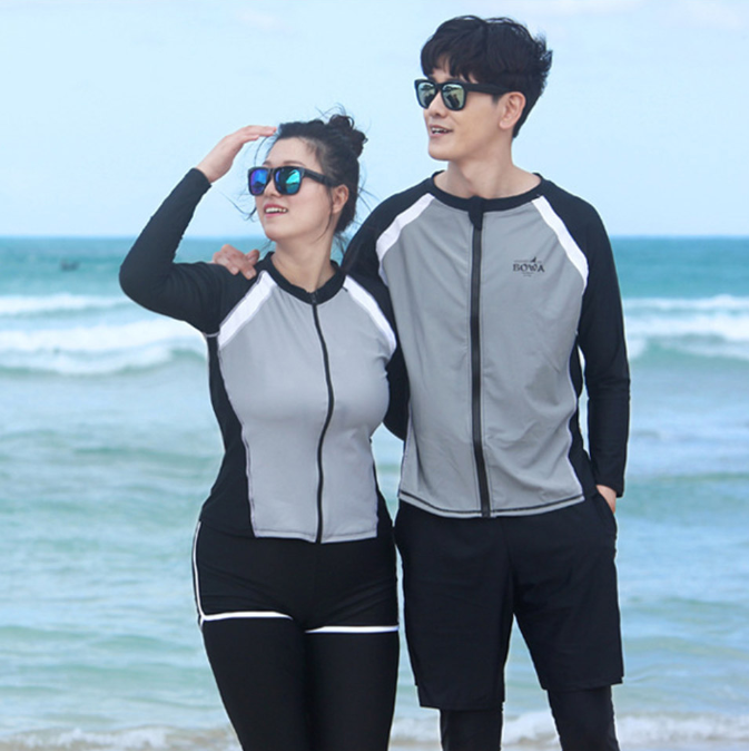 남자 여자 빅사이즈 래쉬가드 상하의 세트 4종 비치웨어 셋업 커플 수영복세트 66-88