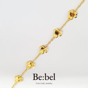 순금팔찌 3.75g(한돈) 24k 여자 플라워 클로버 비벨