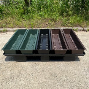 10개 국산 특대형 직사각 딸기 베란다텃밭 긴화분 대파 상추키우기 블랙