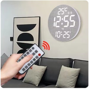 무소음 디지털벽시계,벽시계인테리어, 화이트, 30cm