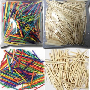 성냥스틱 (1000개) 성냥개비막대 나무색/칼라혼합