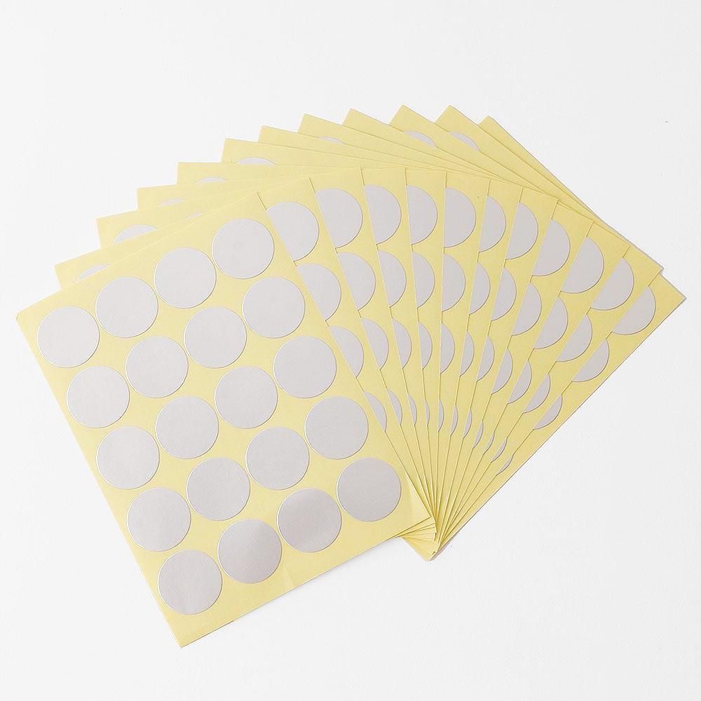 20mm 컬러 원형 스티커 12매 세트 실버 분류