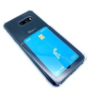 1+1 카드 범퍼 젤리 케이스 투명, LG V50