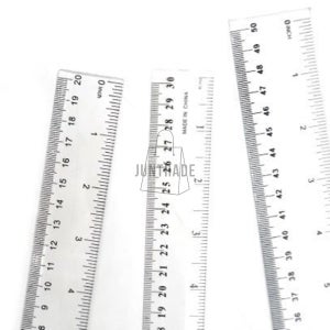 투명 학용품 자 50cm 일자 눈금자