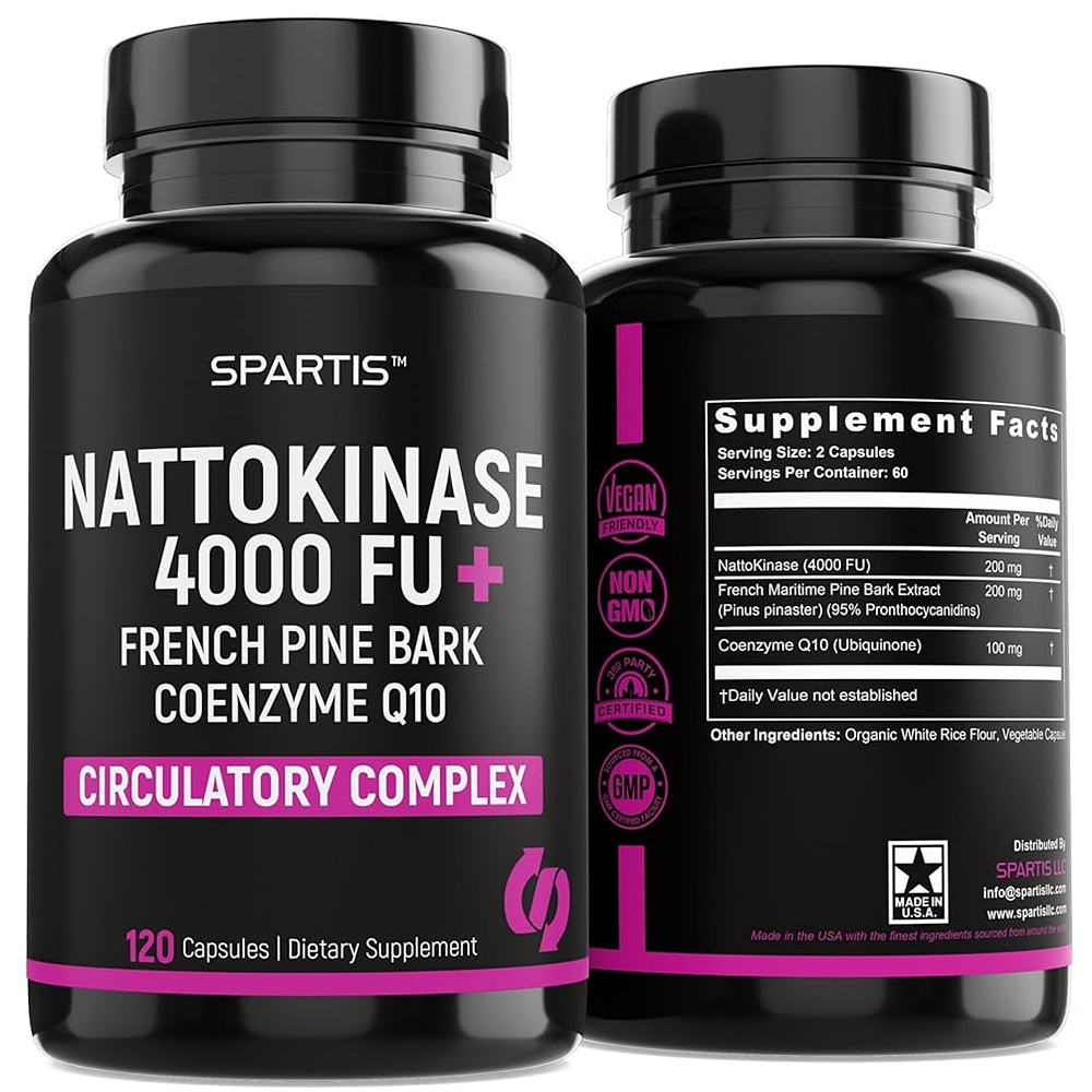 스파티스 <b>나토키나제 4000FU</b> 코큐텐 피크노제놀 120캡슐